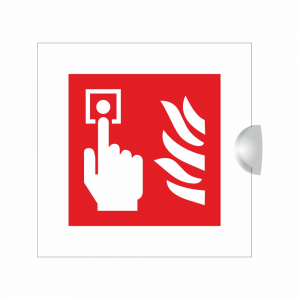 Cartello in plexiglass serie Avantgarde Pulsante allarme antincendio
