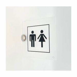 Cartello in plexiglass serie Avantgarde toilette
