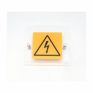 Cartello in plexiglass serie Avantgarde Pericolo corrente elettrica