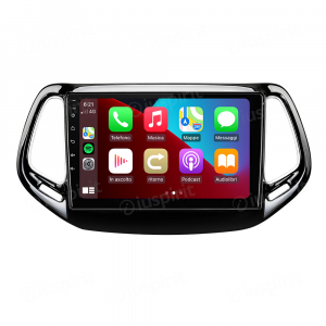 ANDROID autoradio navigatore per Jeep Compass 2 MP 2017 2018 2019 2020 CarPlay Android Auto GPS USB WI-FI Bluetooth 4G LTE