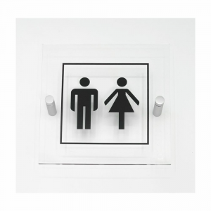 Cartello in plexiglass serie Plexline Economy toilette