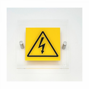Cartello in plexiglass serie Plexline Economy Pericolo corrente elettrica