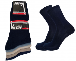 10 Paia di calzini per uomo corti a metà polpaccio in cotone VIRTUS