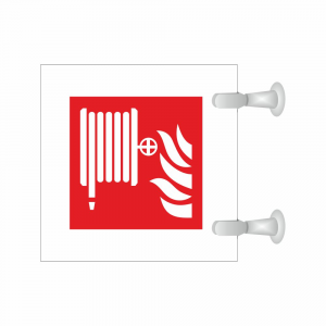 Cartello in plexiglass Plexline Bifacciale lancia antincendio UNI EN ISO 7010