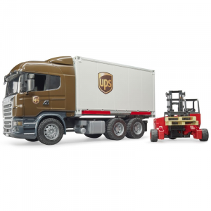 BRUDER - SCANIA Camion UPS + Muletto 03581