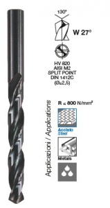 Serie punte per ferro professionali HSS-G mm 1-10 Krino 01068301