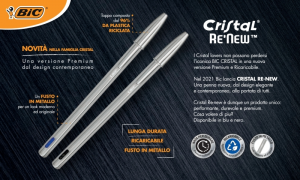 Penna Bic Re new refillable Nera set pack (penna+2 refil)