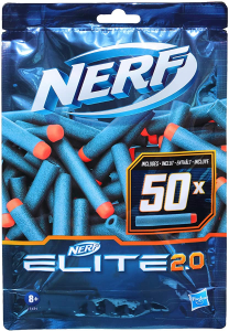 Nerf - Ricarica 50 dardi 2.0 Ufficiali, Compatibile con Tutti i Blaster Nerf Elite