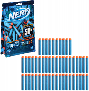 Nerf - Ricarica 50 dardi 2.0 Ufficiali, Compatibile con Tutti i Blaster Nerf Elite