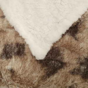 Plaid con effetto agnellato in pile Pigalle marrone coperta 130x160 cm