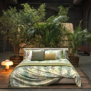 Doppelter Bettbezug mit Kissenbezügen FAZZINI Textures grün
