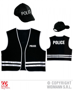 WIDMANN Poliziotto Gilet Cappellino Costumi Completo Adulto Party E Carnevale 523