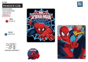 Copertina 120x140 spiderman accessorio per bambini
