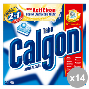 Set 14 CALGON Anticalcare X 15 Pastiglie Detergenti casa