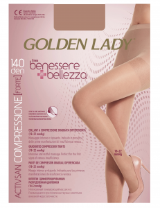 GOLDEN LADY Benessere & Bellezza Collant 140 Den Nero Taglia Xl G115 Calze Da Donna