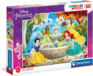 Clementoni - Puzzle Disney Princess Supercolor 60 Pezzi