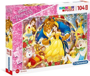 Clementoni - 23745 - Supercolor Puzzle - Disney The Beauty And The Beast - 104 Maxi Pezzi