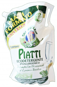 CHANTE CLAIR Detersivo piatti sacco ricarica vert limone/basilico 1,5 lt.