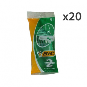 Set 20 BIC Sensitive 2LAME R&G X 5 Pezzi Prodotti per rasatura
