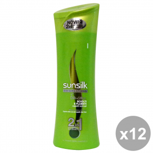 SUNSILK Set  12 Shampoo 2-1 Sciolti-Fluenti Verde 250 Ml.  Prodotti Per Capelli