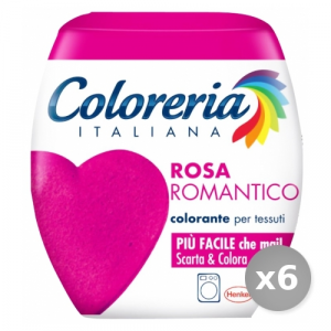 Set 6 COLORERIA ITALIANA Tutto in 1 pronto all'uso rosa romantico per lavatrice