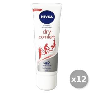 NIVEA Set 12 Deodorante Crema Dry Comfort 75 ml 81660 Cura del corpo