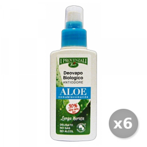 I PROVENZALI Set 6 Deodorante Vapo Aloe Biologicoantiodore 75 ml Cura del corpo