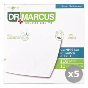 Set 5 DR MARCUS Garza 10x10cm. medicamento cutaneo