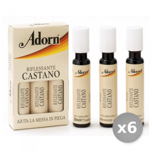 Set 6 ADORN Fiale Castano x 3 Pezzi Prodotti per Capelli