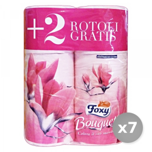Set 7 FOXY * 4 + 2 Colore Rosa Carta Igienica - Carta Igienica