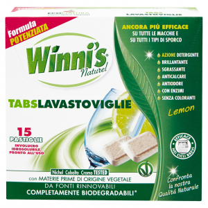 WINNI'S Tabs lavastoviglie 15 pezzi limone prodotto detergente