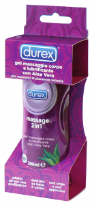 DUREX Gel Massaggio E Lubrificante Aloe Vera Per il Piacere Intimo 200 ml