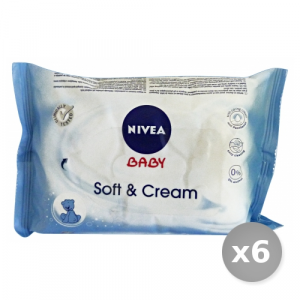 Set 6 NIVEA Salviette Baby Soft&cream x 63 Pezzi Linea Bimbo