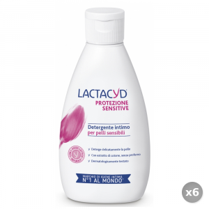 Set 6 LACTACYD Sapone Intimo Sensitive 200 ml Saponi e Cosmetici
