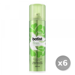 Set 6 BATIST Shampoo Secco 200 ml Classico Prodotti per Capelli