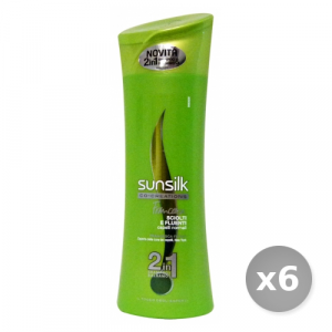 Set 6 SUNSILK Shampoo 2-1 Sciolti-fluenti Verde 250 ml Prodotti per Capelli