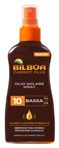 BILBOA Fp10 Olio Spray Carrot 200 ml Protezione Solare Estate