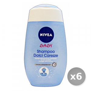 Set 6 NIVEA Baby Shampoo Dolci Carezze 200 ml 86150 Cura del Bambino e Neonato