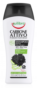 EQUILIBRA Shampo carbone attivo 250 ml prodotto per la cura dei capelli