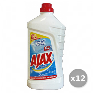 Set 12 AJAX Pavimenti Bianco 1 Lt Detergenti Casa