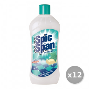 Set 12 SPIC & SPAN Pavimenti Muschio Bianco 1 Lt Detergenti Casa