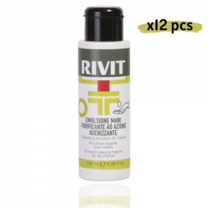 RIVIT Emulsione Mani Purificante Azione Igienizzante Gel 100ML Confezione da 12