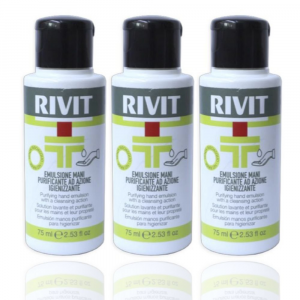 RIVIT Emulsione Mani Purificante Azione Igienizzante - Gel 75ML Confezione da 3