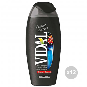 Set 12 VIDAL Doccia shampoo energy & sport ginseng cura dei capelli