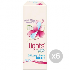 Set 6 TENA Lady Light X20 Proteggi Slip Lungo Assorbente Igiene Intima Femminile