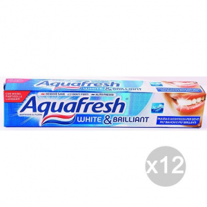 Set 12 AQUAFRESH Dentifricio White Brilliant 75 Ml Igiene E Cura Dei Denti