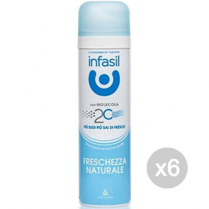 Set 6 INFASIL Deodorante Spray Freschezza Natur.Ml 150 Cura E Igiene Del Corpo