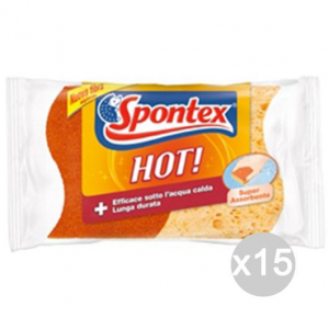 Set 15 SPONTEX Hot! 2 Spugne Doppiouso Cura E Pulizia Del Corpo