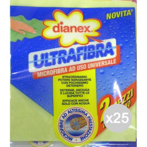 Set 25 DIANEX Ultrafibra Microfibra Univx2 Attrezzo Pulizia Della Casa