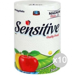 Set 10 SENSITIVE Asciugatutto X1 Rot.Magnumero 3V.100 Cucina E La Tavola